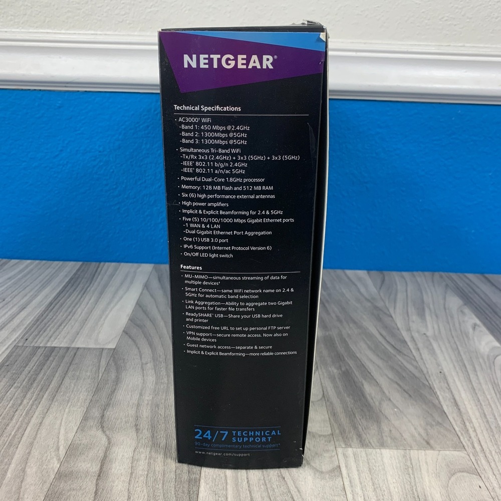 Netgear Nighthawk X6S AC3000 Tri-Band WiFi Router Model# R7900P NEW - Picture 6 of 8